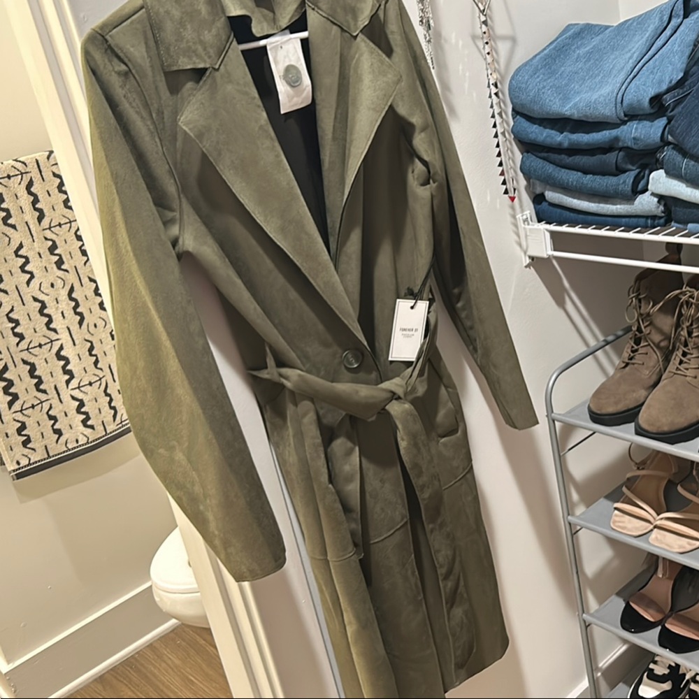 Olive Green Trench Coat